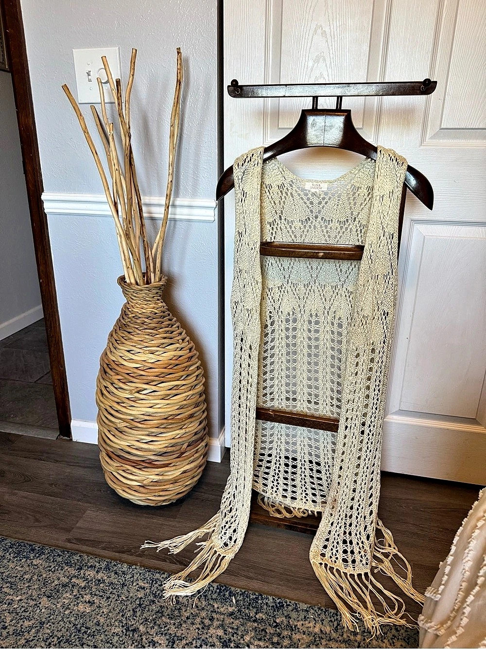 Long Crochet Fringe vest